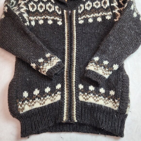 Vintage Gaeltarra Nordic Irish Wool Full Zip Sweater Jacket Womens Small - Picture 5 of 7